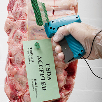 Fasteners for the meat industry